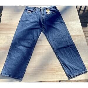 VTG Pepe Jeans London 73 Baggy Hip Hop Wide Leg Designer Jeans Men Blue SZ 40x33